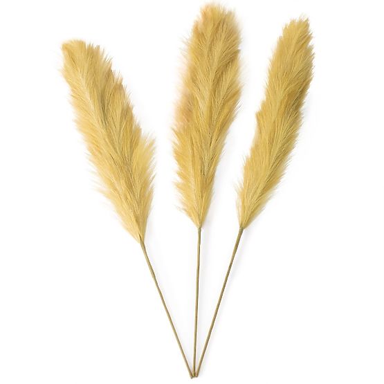 Sztuczny kwiat PAMPLY kolor musztardowy ameliahome