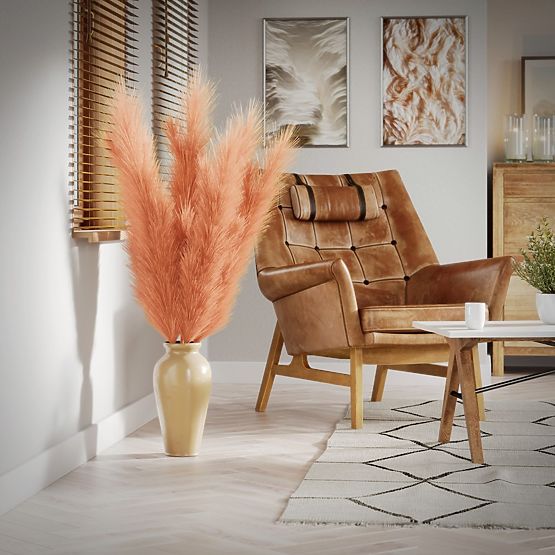 Sztuczny kwiat PAMPLY koralowy ameliahome