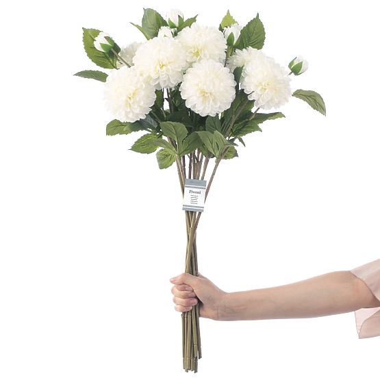 Sztuczny kwiat PIWONIA kremowy kolor nowoczesny styl ameliahome