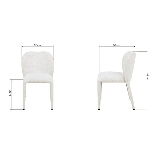 Tapicerowane krzesło Asan, beżowo-szare