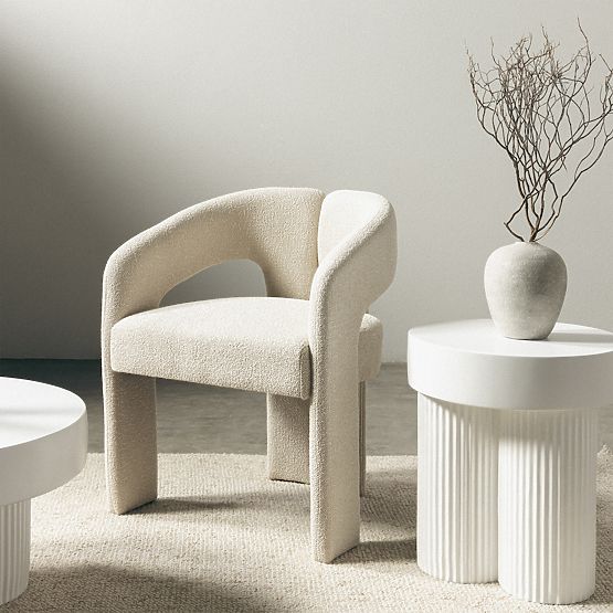 Tapicerowane krzesło Castelo beżowe