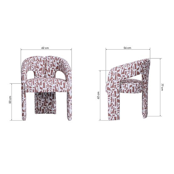 Tapicerowane krzesło Castelo, marsala