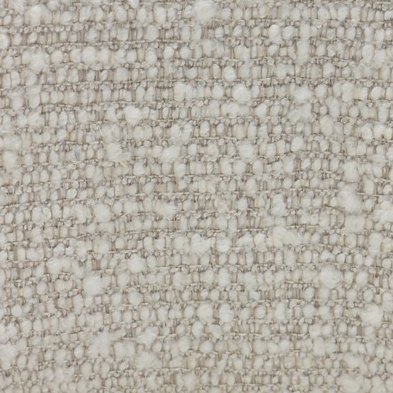 Tapicerowane krzesło Elaine beżowe, zaokrąglony kształt