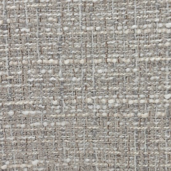 Tapicerowane krzesło Elaine beżowo-szare, zaokrąglone kształty