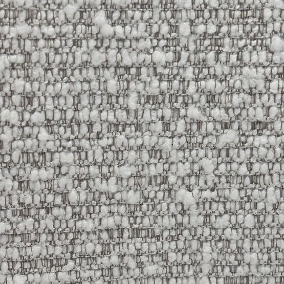 Tapicerowane krzesło Falone szare, boucle, zaokrąglone kształty