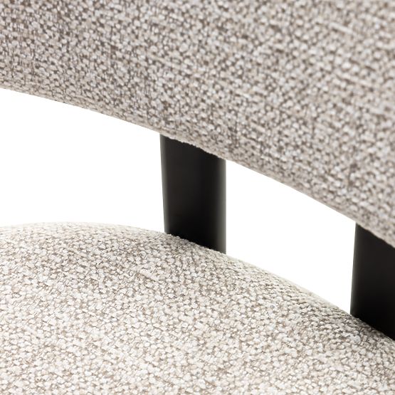 Tapicerowane krzesło Flare, beżowe/czarne nogi