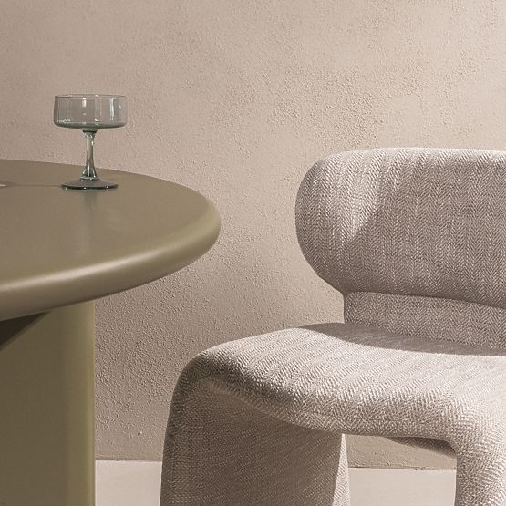 Tapicerowane krzesło Nabila, beżowo-szare