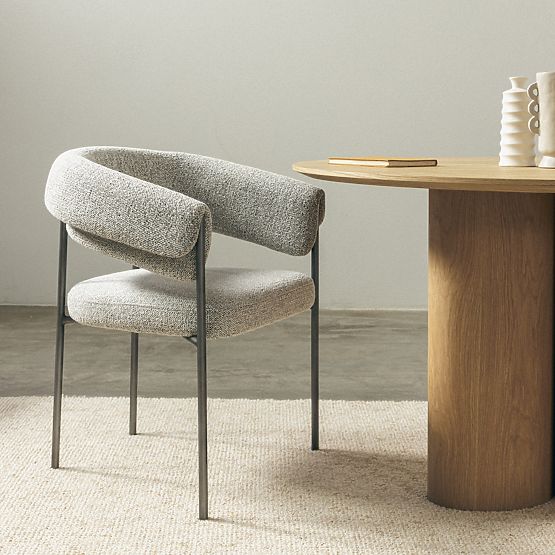 Tapicerowane krzesło Portia szare