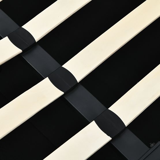 Tapicerowane łóżko Luno 160x200 cm, z stelażem i schowkiem, jasnobeżowe, zaokrąglone