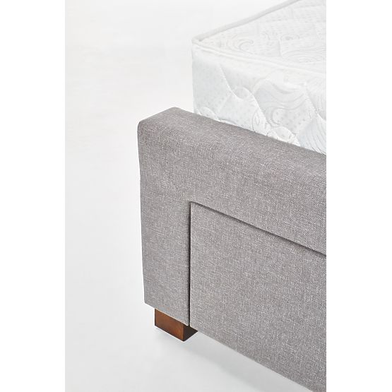 Tapicerowane łóżko MODENA 140 cm z szufladami szare (6p=1ks)