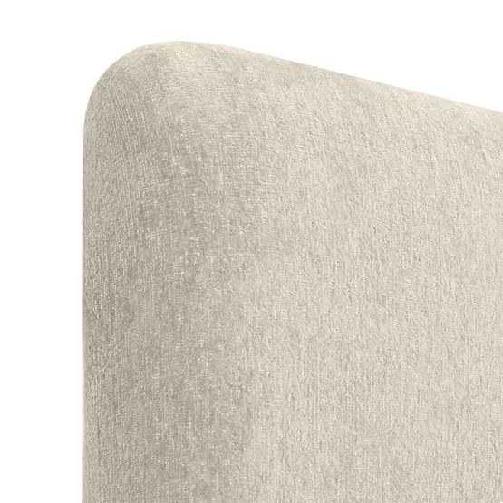 Tapicerowane łóżko Rolly 160x200 cm, z stelażem, zaokrąglone, jasnoszare