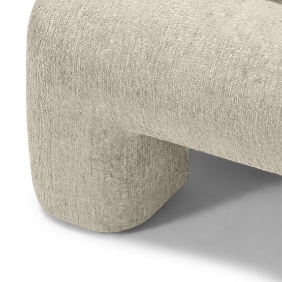 Tapicerowane łóżko Rolly 160x200 cm, z stelażem, zaokrąglone, jasnoszare