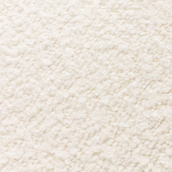 Tapicerowany fotel Imai biały, zaokrąglone kształty