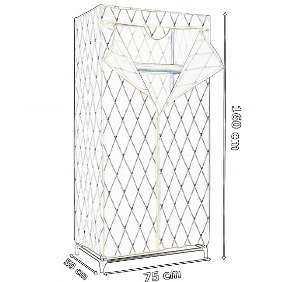 Tekstylna szafa Gaja Vitto - brązowa