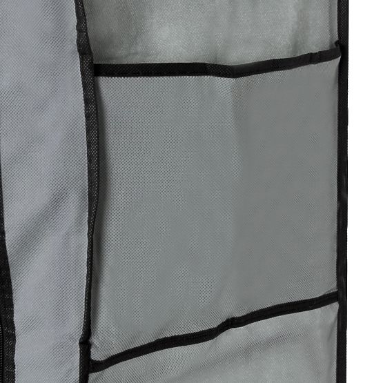 Tekstylna szafa z półkami na ubrania i buty