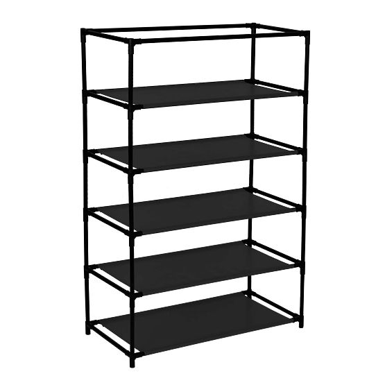 Tekstylna szafka na buty Mona ciemnobrązowa