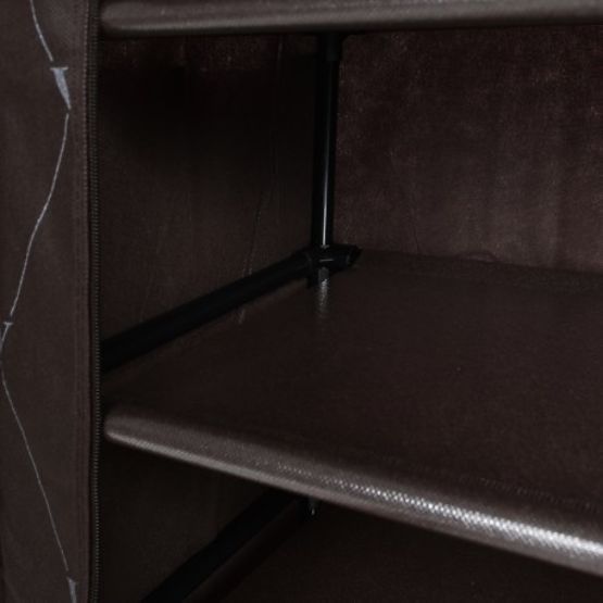 Tekstylna szafka na obuwie Vitto - brązowa