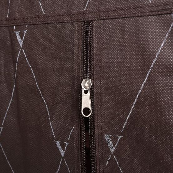 Tekstylna szafka na obuwie Vitto - brązowa