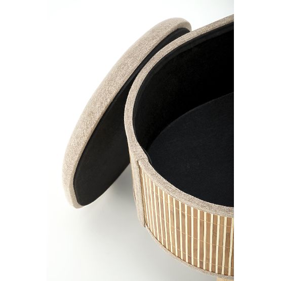 Zestaw 2 pufów TICO z miejscem do przechowywania, beżowy