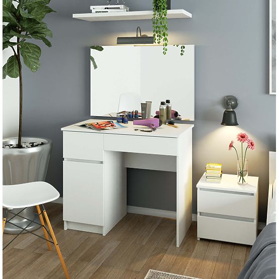 Toaletka z lustrem CLP P-2/SL 900x600 LEWY PK BIAŁY