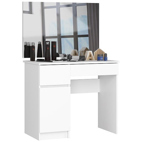 Toaletka z lustrem CLP P-2/SL 900x600 LEWY PK BIAŁY