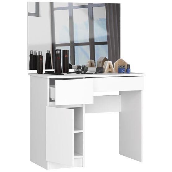 Toaletka z lustrem CLP P-2/SL 900x600 LEWY PK BIAŁY