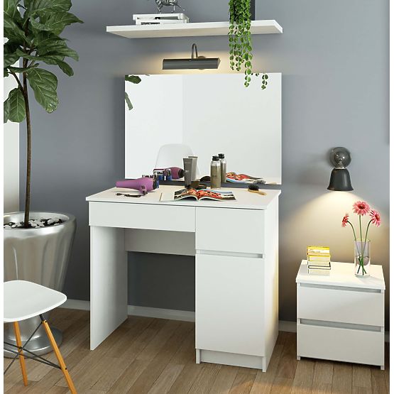 TOALETKA Z LUSTREM CLP P-2/SL 900x600 PRAWA PK BIAŁA