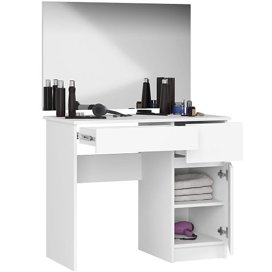 TOALETKA Z LUSTREM CLP P-2/SL 900x600 PRAWA PK BIAŁA