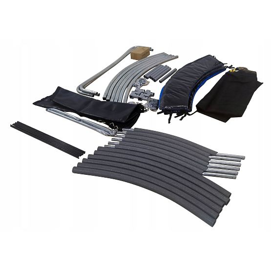 Trampolina z siatką ochronną i drabinką HENZEN 305 cm niebieska FT10