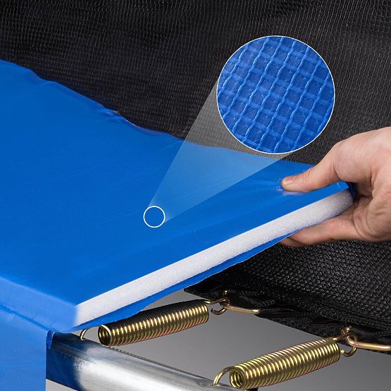 Trampolina z siatką ochronną i drabinką HENZEN 305 cm niebieska FT10