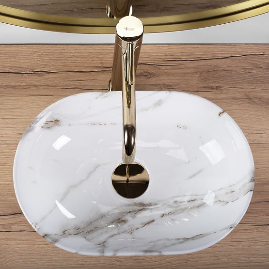 Umywalka meblowa Rea AMELIA MINI AIAX SHINY