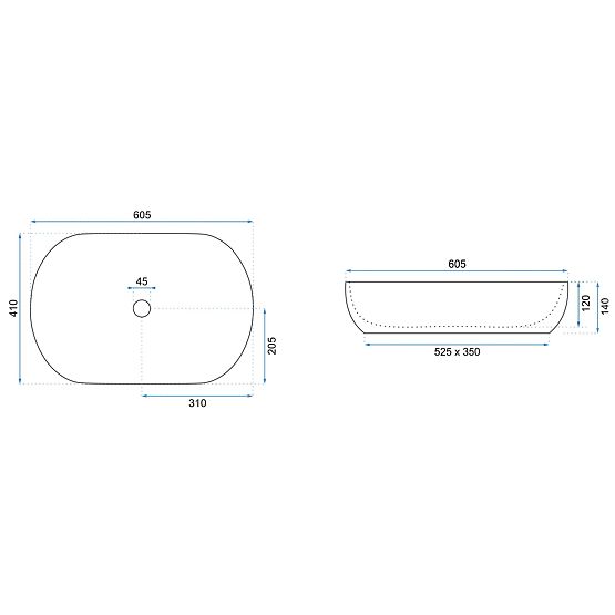 Umywalka meblowa Rea CLEO 61 BEIGE MATT