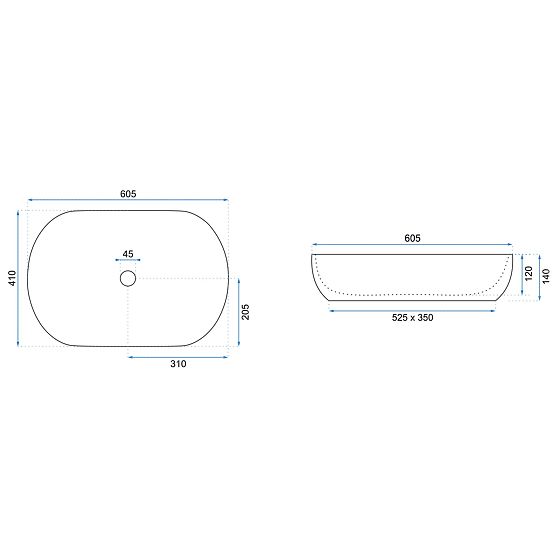 Umywalka meblowa Rea Cleo 61 Biała