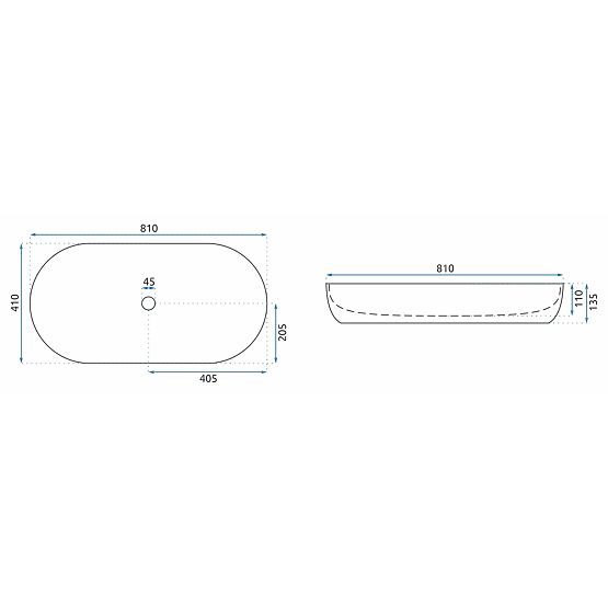 Umywalka meblowa REA CLEO 81 Biała