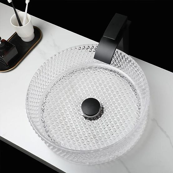 Umywalka meblowa Rea Cristal Transparent 35