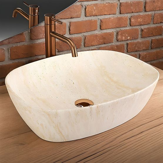 Umywalka meblowa Rea Freja Travertine Matt