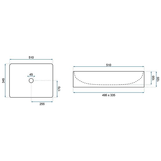 Umywalka meblowa REA Inga Black Marble Mat