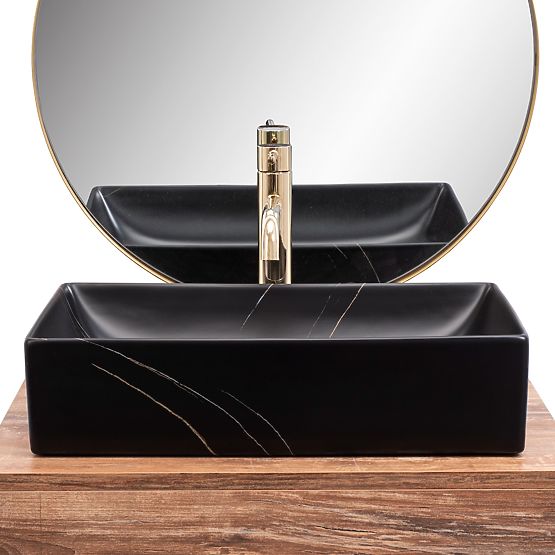 Umywalka meblowa REA Inga Black Marble Mat