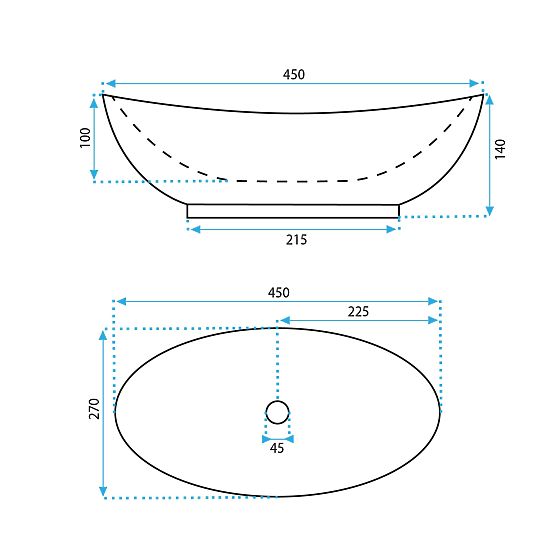Umywalka meblowa Rea Kate 45
