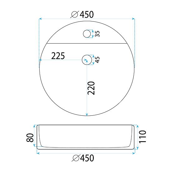Umywalka meblowa REA Ronda