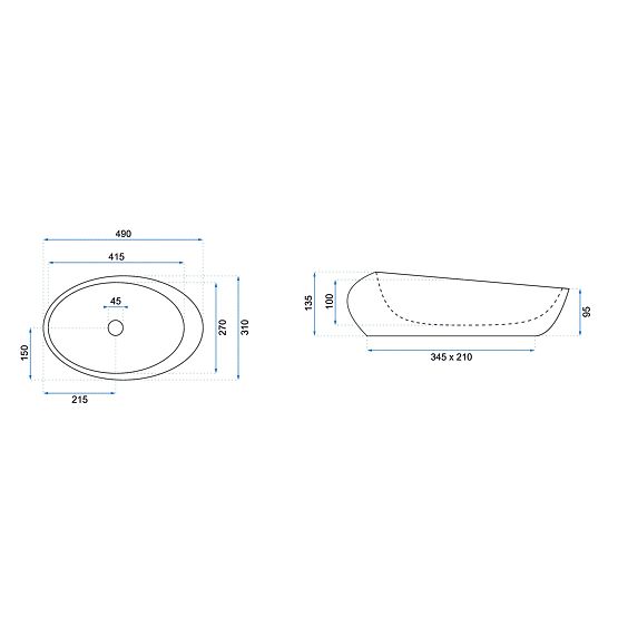 Umywalka meblowa Rea Roxy B Stone NATURE