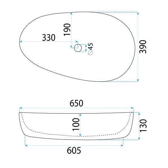 Umywalka meblowa Rea SANDRA
