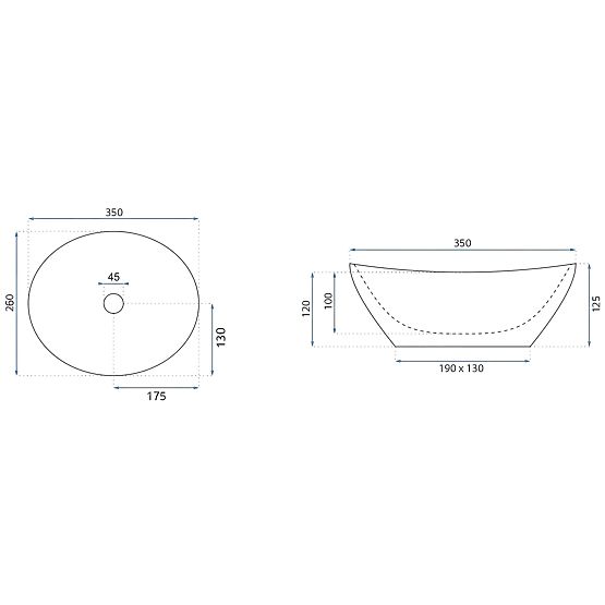 Umywalka meblowa Rea Sofia Mini Kashmir