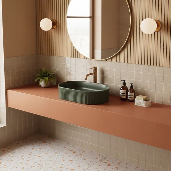 Umywalka meblowa Rea Vanda Olive Matt