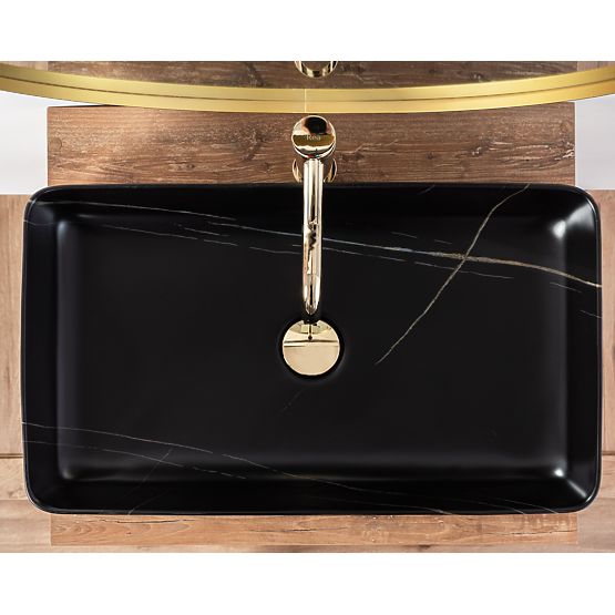 Umywalka nablatowa Denis Black Stone Matt