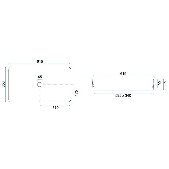 Umywalka nablatowa Denis Black Stone Matt