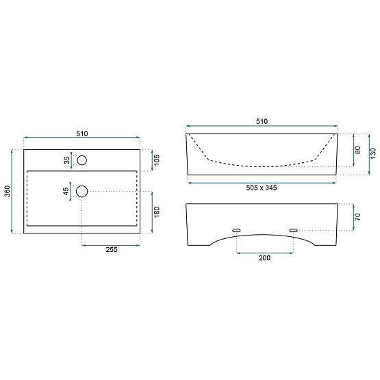 Umywalka ścienna/meblowa Rea Bonita