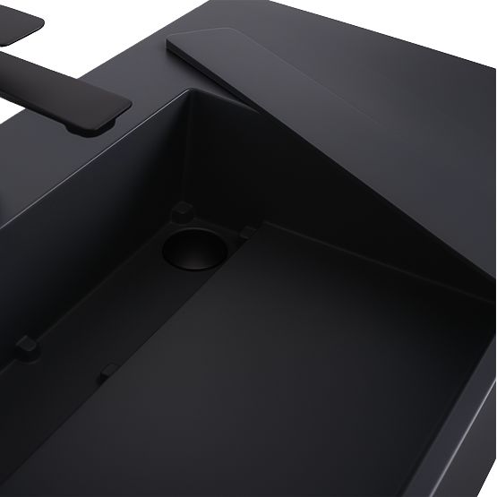 Umywalka z konglomeratu Archi 75 CM Szary mat