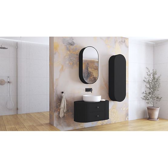 VENEZIA Szafka z lustrem 1D czarna (2p=1ks)