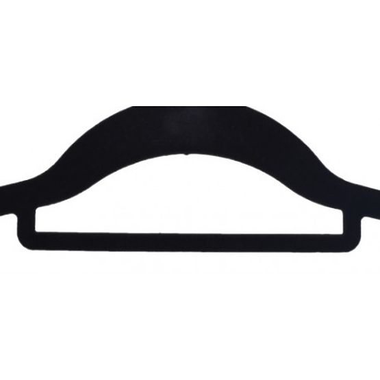 Welwetowe wieszaki Maxi zestaw 10 szt. - czarne